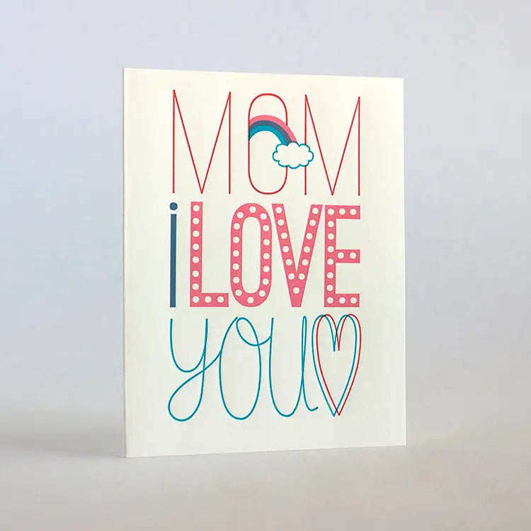 Mom I Love You Mothers Day Card in all Fonts 