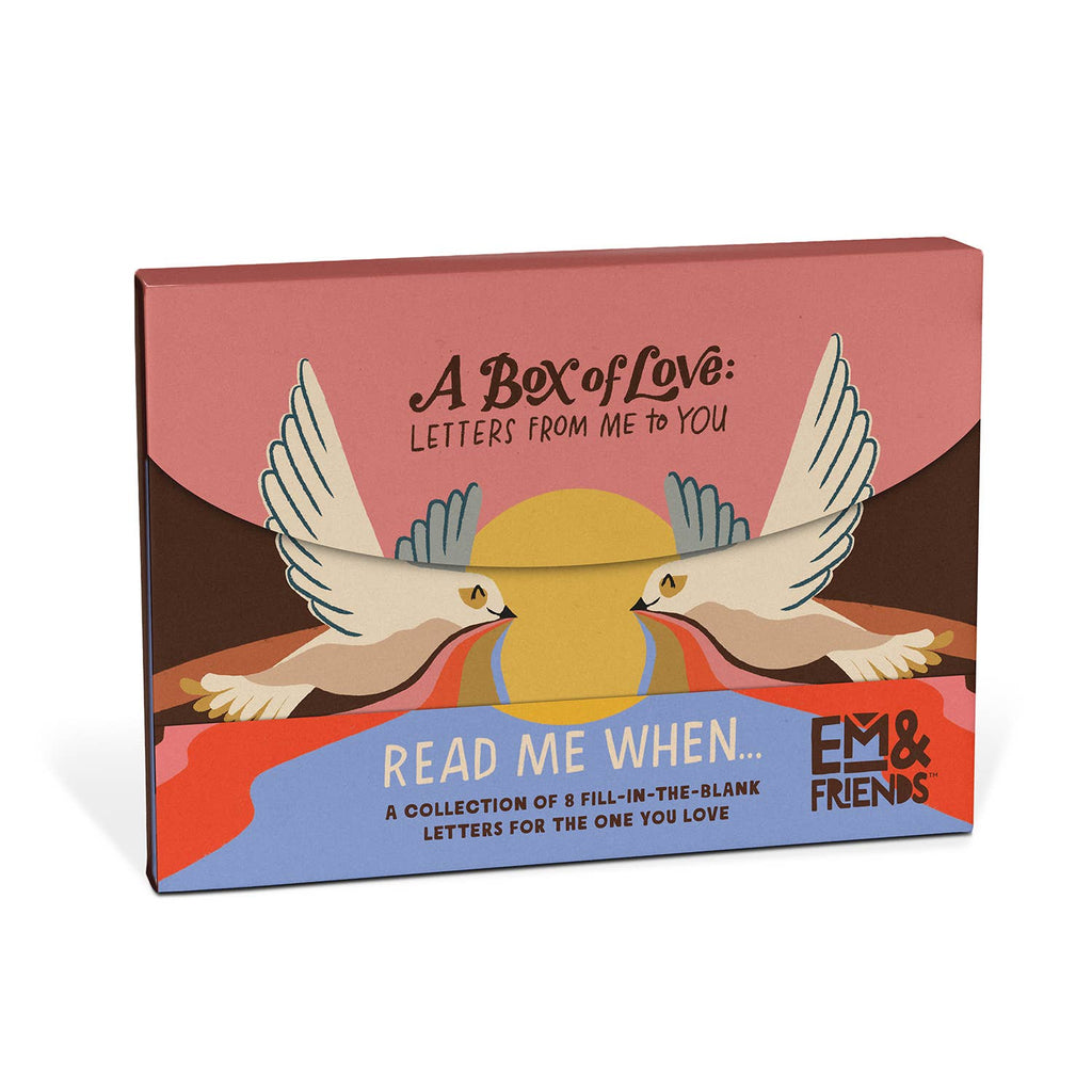 Box of Love: Letters from Me to You. Read me when, fill in the blank letters set of 8
